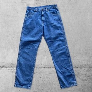 Wrangler Rugged Wear Stretch Jeans Relaxed fit Flex Denim Blue Size 35x34
